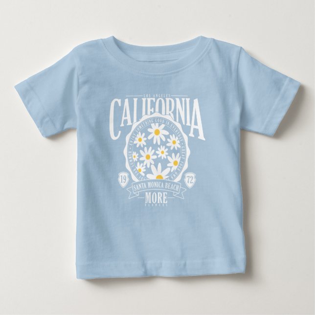 Los Angeles California Blommigt Graphic T Shirt (Framsida)