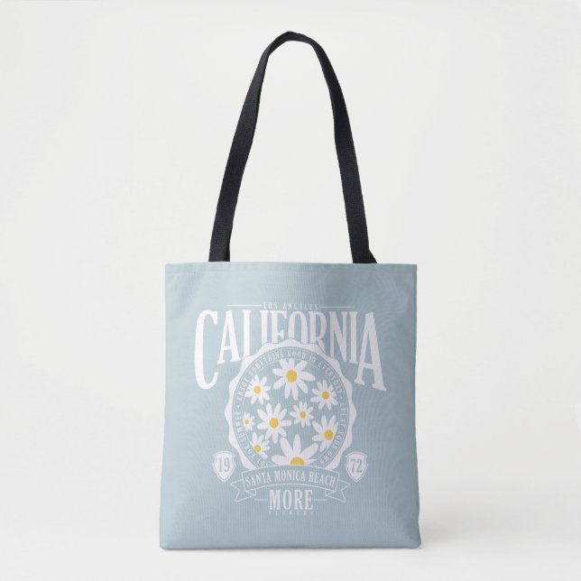 Los Angeles California Blommigt Graphic Tygkasse (Framsida)