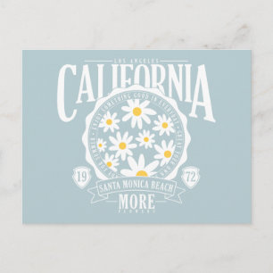Los Angeles California Blommigt Graphic Vykort