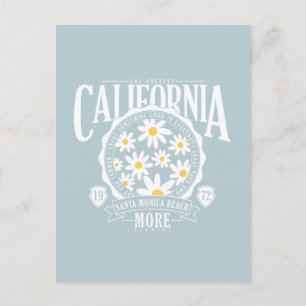 Los Angeles California Blommigt Graphic Vykort