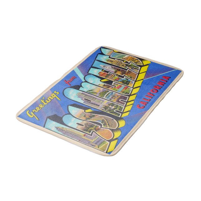 Los Angeles California CA Large Brev vykort Badrumsmatta (Vinklad)