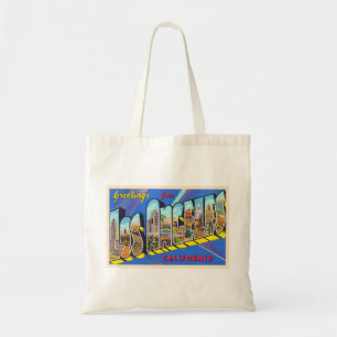 Los Angeles California CA Large Brev vykort Tygkasse