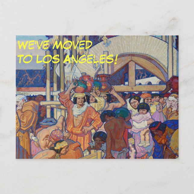 Los Angeles California Change of Adress Meddelande Vykort (Framsida)