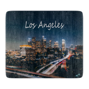 Los Angeles California City Skyline på natten
