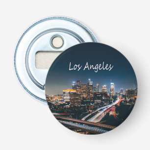 Los Angeles California City Skyline på natten Flasköppnare