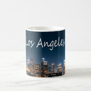 Los Angeles California City Skyline på natten Kaffemugg