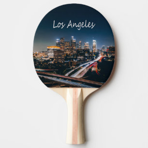 Los Angeles California City Skyline på natten Pingisracket