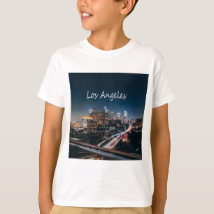 Los Angeles California City Skyline på natten T Shirt