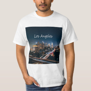 Los Angeles California City Skyline på natten T Shirt
