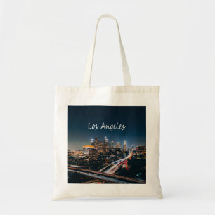 Los Angeles California City Skyline på natten Tygkasse