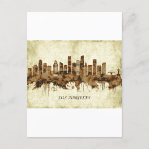 Los Angeles California Cityscape Helg Vykort