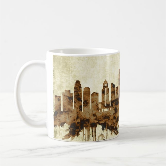 Los Angeles California Cityscape Kaffemugg (Vänster)