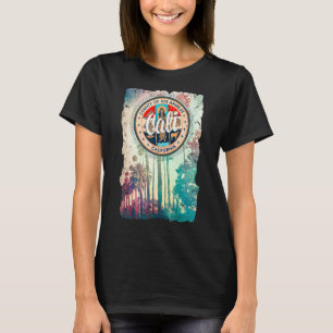 Los Angeles California County Cali Handflatan Träd T Shirt