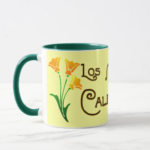 Los Angeles California Deco Poppy Mugg
