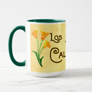 Los Angeles California Deco Poppy Mugg