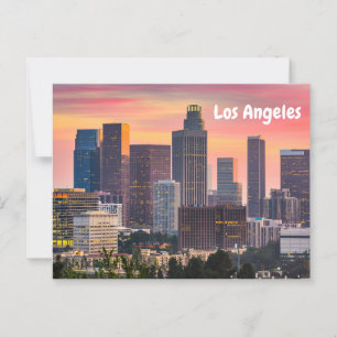 Los Angeles, California Downtown Sunset Vykort