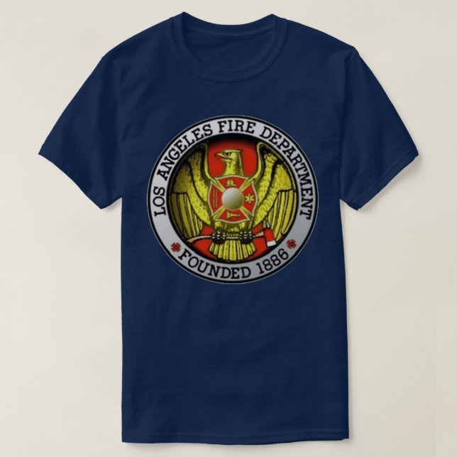 Los Angeles California Fire Department T Shirt (Design framsida)