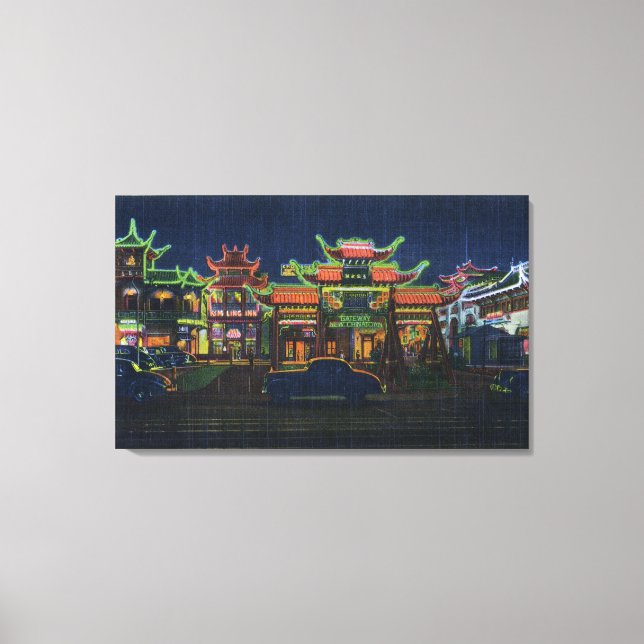 Los Angeles, California Gateway to New Canvastryck (Framsida)