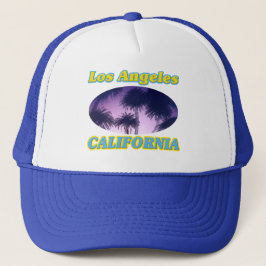 ’Los Angeles California Handflatan Träd’ Hat Truckerkeps