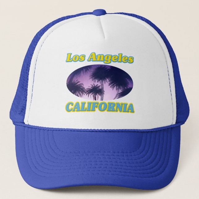 ’Los Angeles California Handflatan Träd’ Hat Truckerkeps (Framsida)