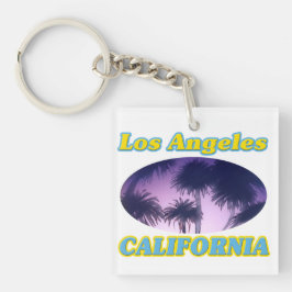 "Los Angeles California Handflatan Träd"-nyckelked