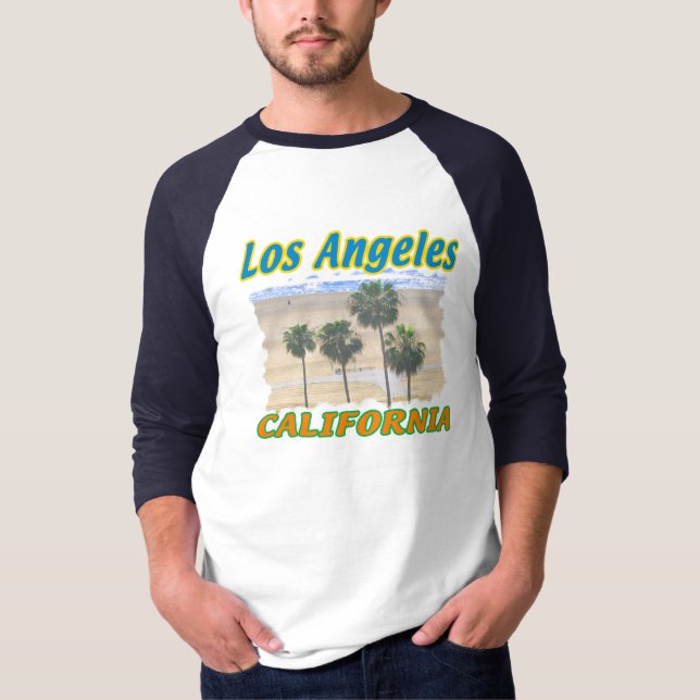 Los Angeles California Handflatan Träd T-shirt (Framsida)