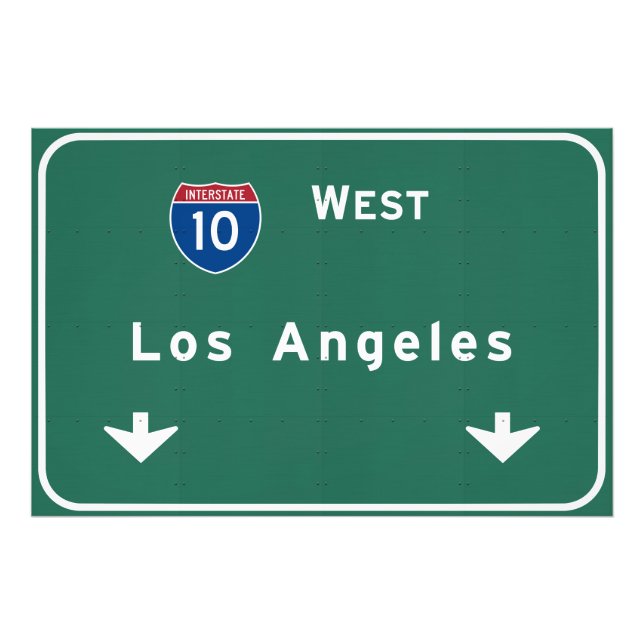 Los Angeles California Interstate Highway Freeway Fototryck (Framsidan)