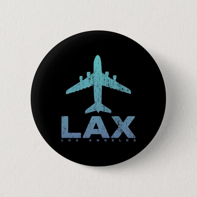 Los Angeles California Lax Flygplatskod La Semeste Knapp (Framsida)