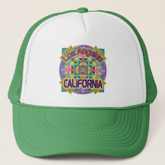 Los Angeles CALIFORNIA Lycklig Hat Truckerkeps