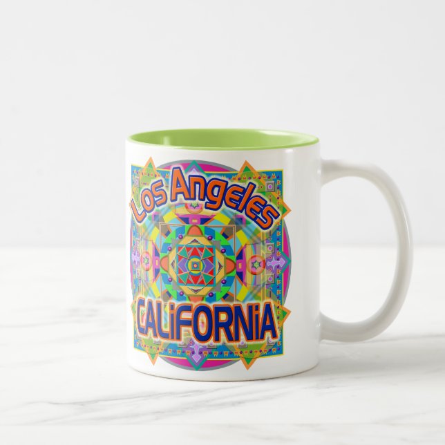 Los Angeles CALIFORNIA Lycklig Mugg (Höger)
