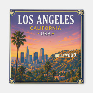 🌴 Los Angeles California Minne Från Hollywood 🌴 Magnet