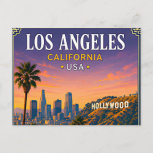 🌴 Los Angeles California Minne Från Hollywood 🌴 Vykort