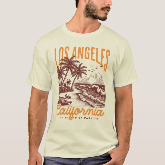 Los Angeles California, ön Paradise T Shirt (Framsida)
