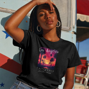 Los Angeles California Paradis Solnedgång Retro T Shirt