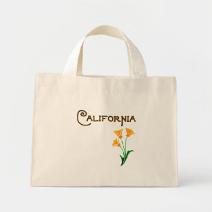Los Angeles California Poppy Deco Tote Mini Tygkasse