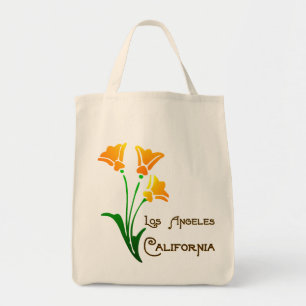 Los Angeles California Poppy Deco Tote Tygkasse