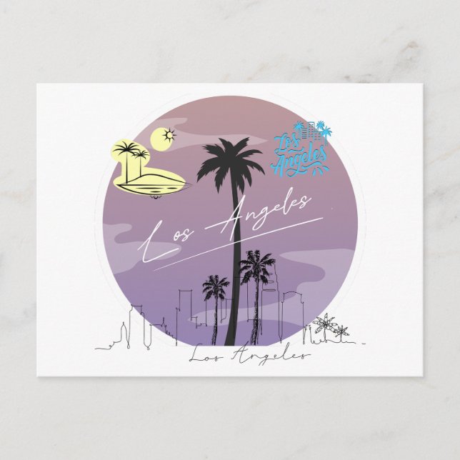 Los Angeles California Postcard Vykort (Framsida)