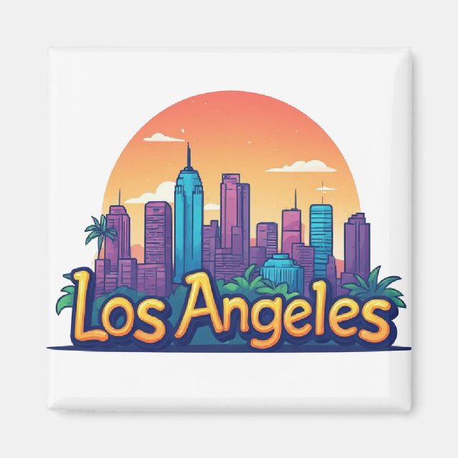 Los Angeles California Resa Present För Utforskare Magnet (Framsidan)
