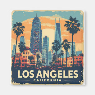 Los Angeles California Retro Resa Magnet