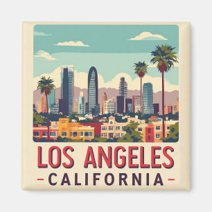 Los Angeles California Retro Resa Magnet