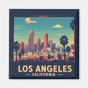 Los Angeles California Retro Resa Magnet