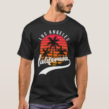 Los Angeles, California Retro Sunset Manar-Shirt