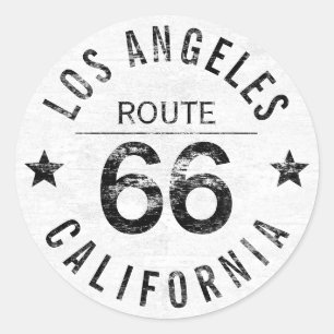 Los Angeles California Route 66 Runt Klistermärke