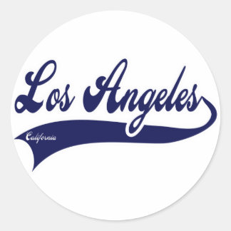 Los angeles California Runt Klistermärke