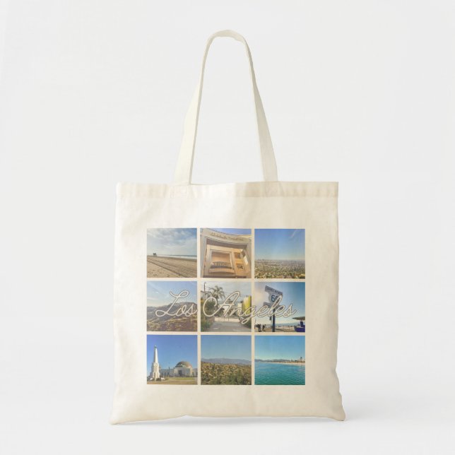 Los Angeles, California Scenes Tote Bag Tygkasse (Framsidan)