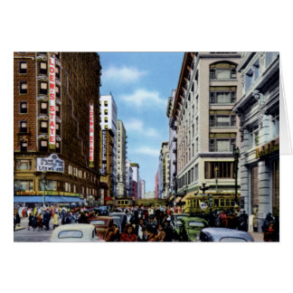Los Angeles California sjunde vid Broadway Hälsningskort