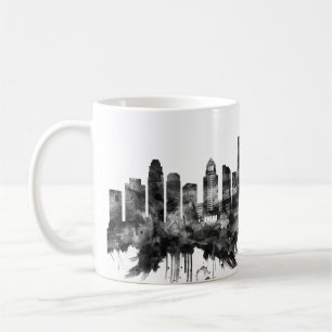 Los Angeles California Skyline BW Kaffemugg