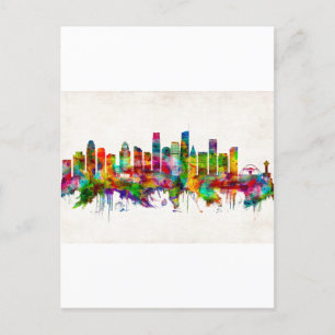 Los Angeles California Skyline Inbjudan Vykort