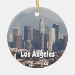Los Angeles California Skyline Julgransprydnad Keramik
