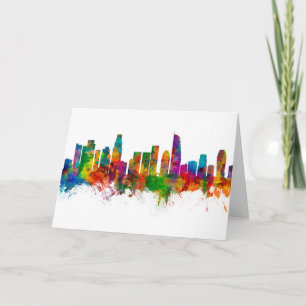 Los Angeles California Skyline Kort